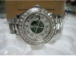 Replica Rolex Stainless Steel Watch Diamond & Green Dial Datejust Watch